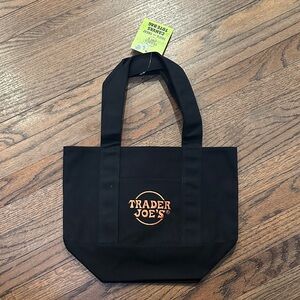 Trader Joe’s mini Canvas tote bag - BLACK, NWT